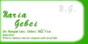 maria gebei business card